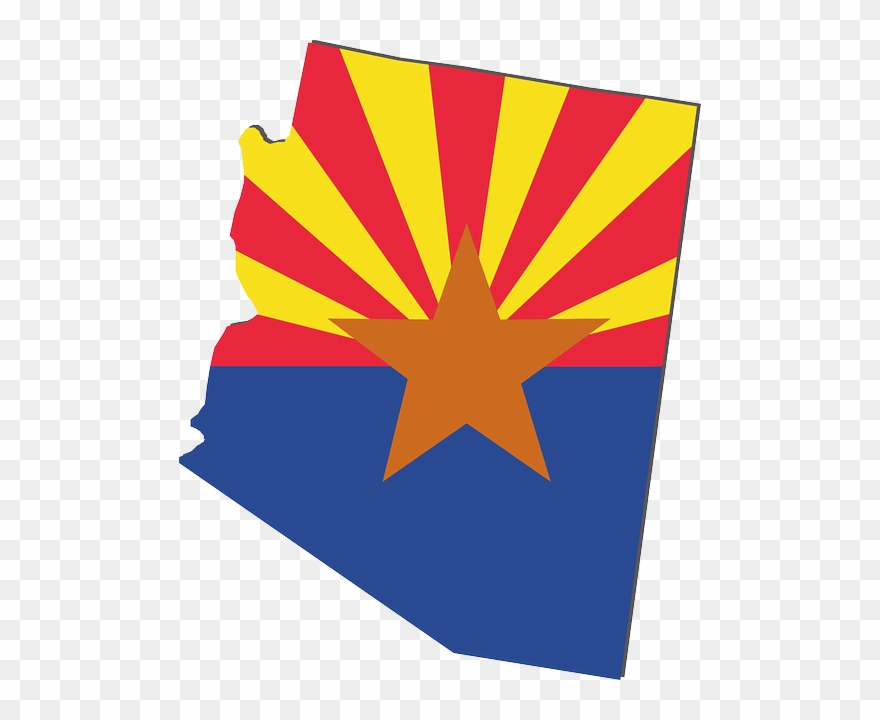 Arizona State Flag Clip Art Free - Png Download