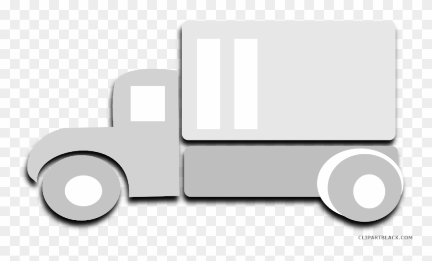 Truck Transportation Free Black White Clipart Images - Png Download