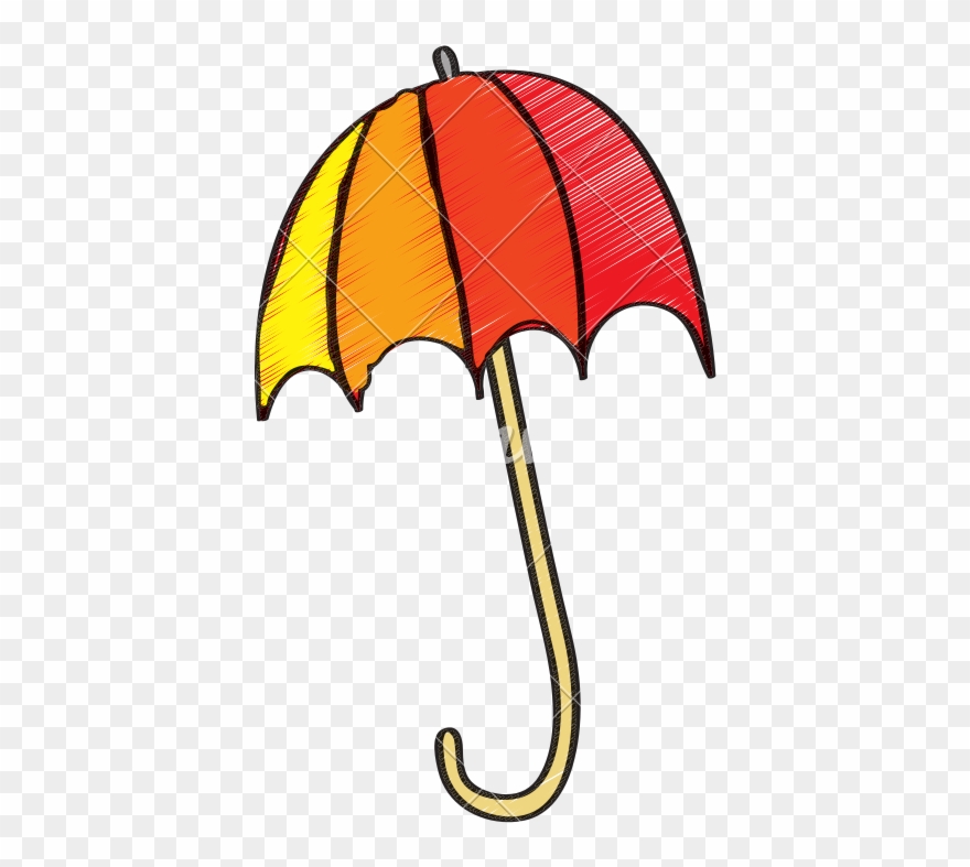 Umbrella Clip Colored - Png Download