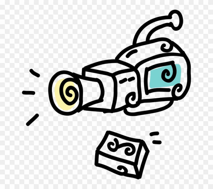 Vector Illustration Of Videocamera Camcorder Video Clipart