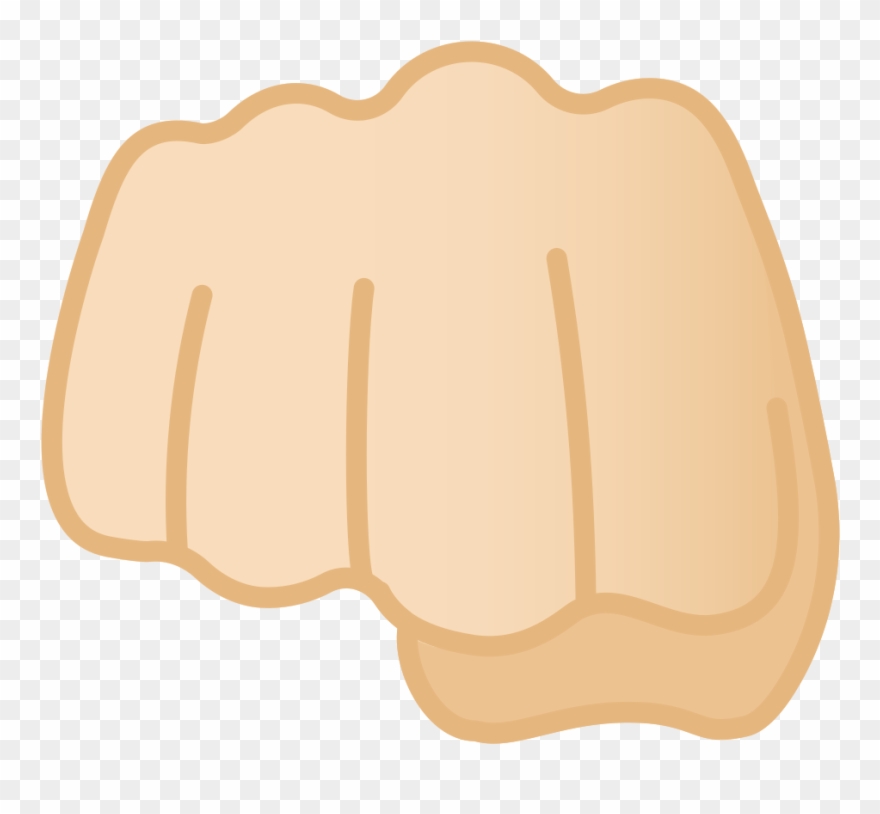 Oncoming Fist Light Skin Tone Icon Clipart