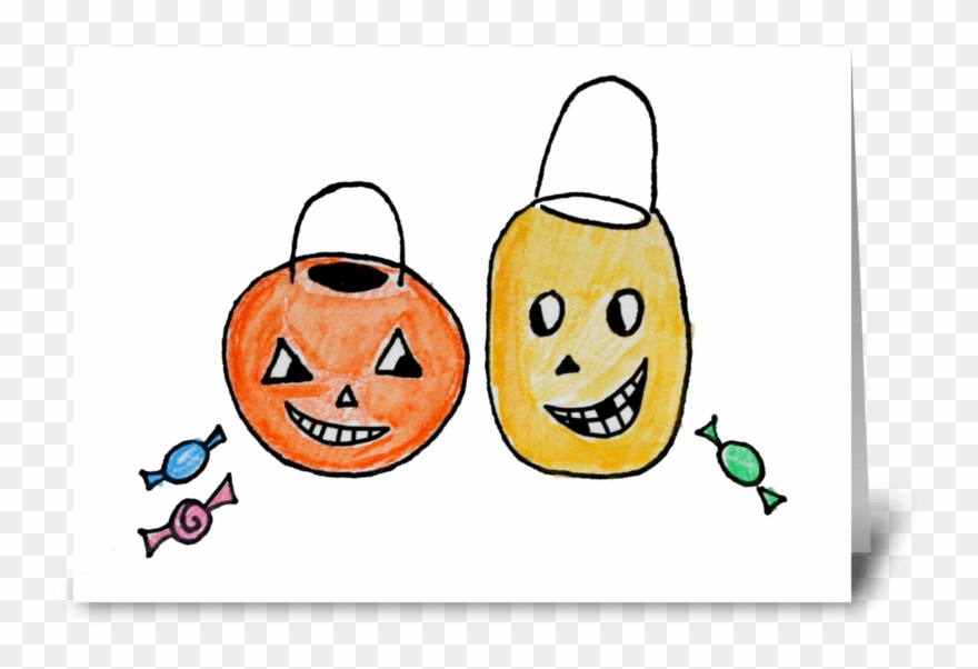 Jack O Lanterns Greeting Card Clipart