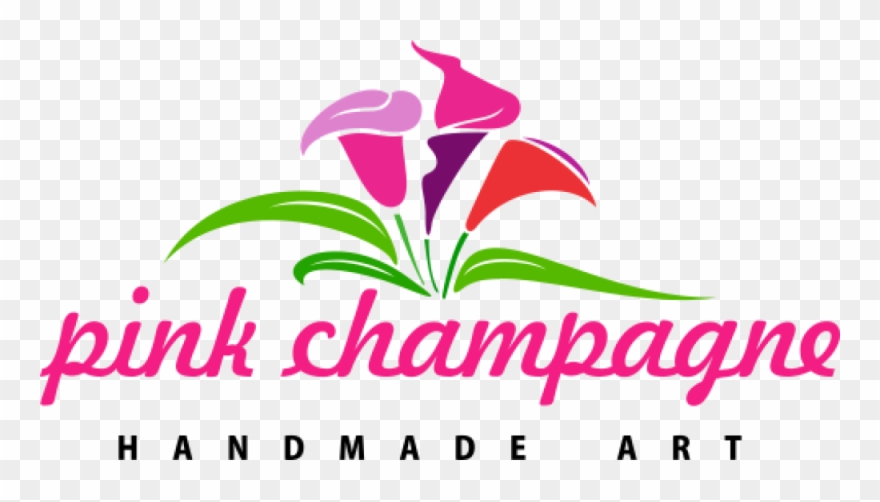 Pink Champagne Handmade Art Clipart