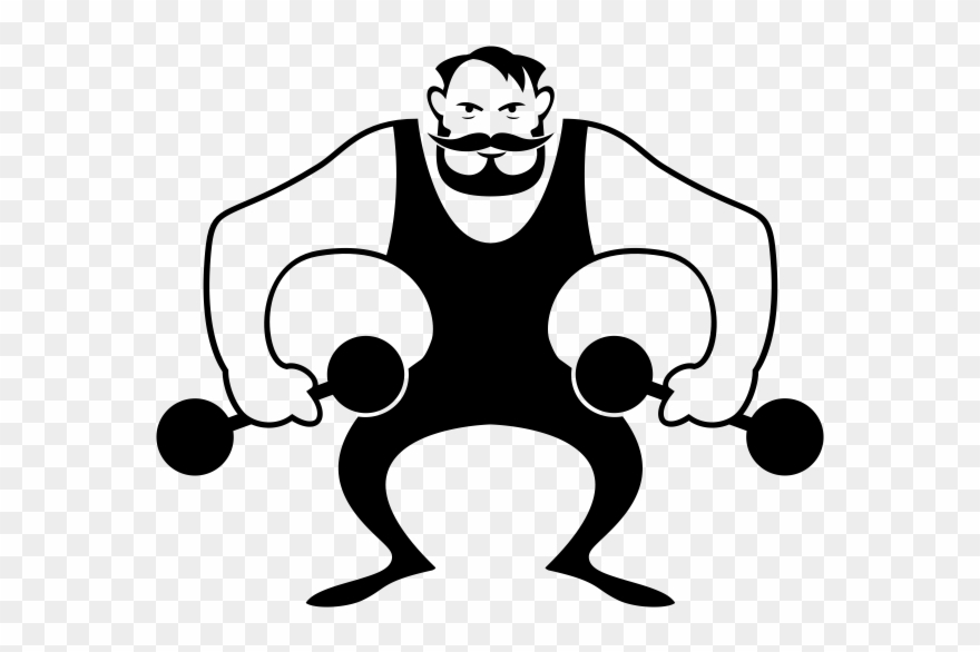 Strongman Rubber Stamp Clipart