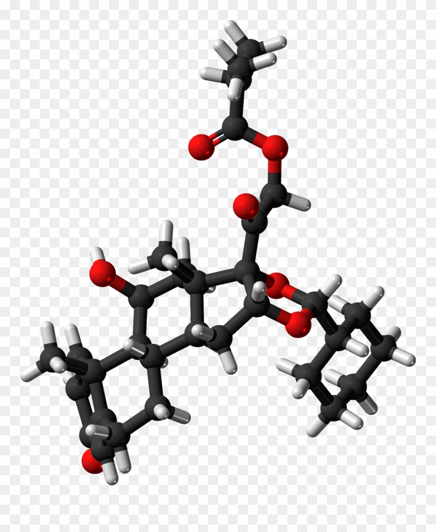 Ciclesonide Ball And Stick From Crystal Clipart