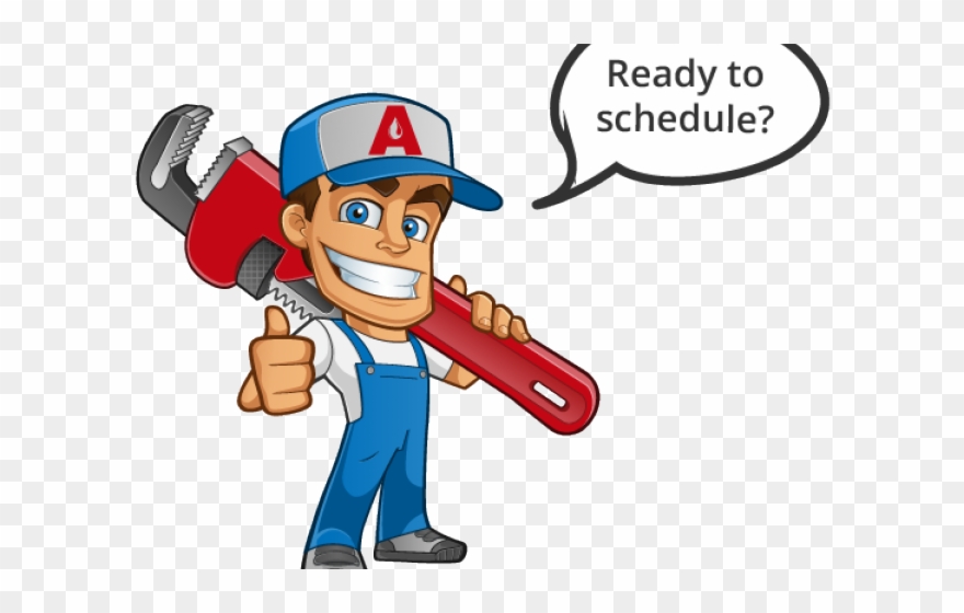 Pipe Clipart Cartoon Maintenance Man - Png Download