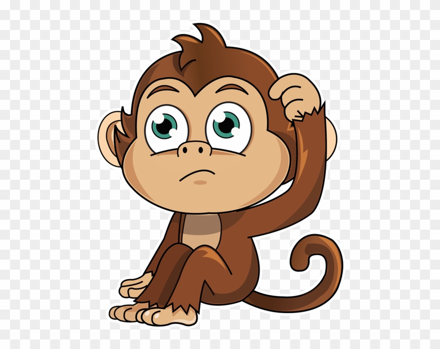 Cute Monkey Stickers Messages Sticker-6 Clipart