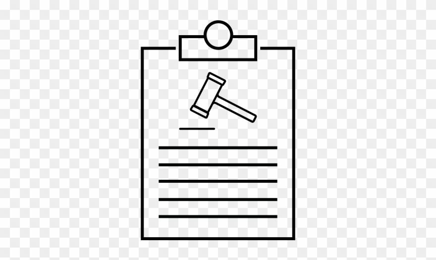 Law Clipboard Rubber Stamp - Png Download