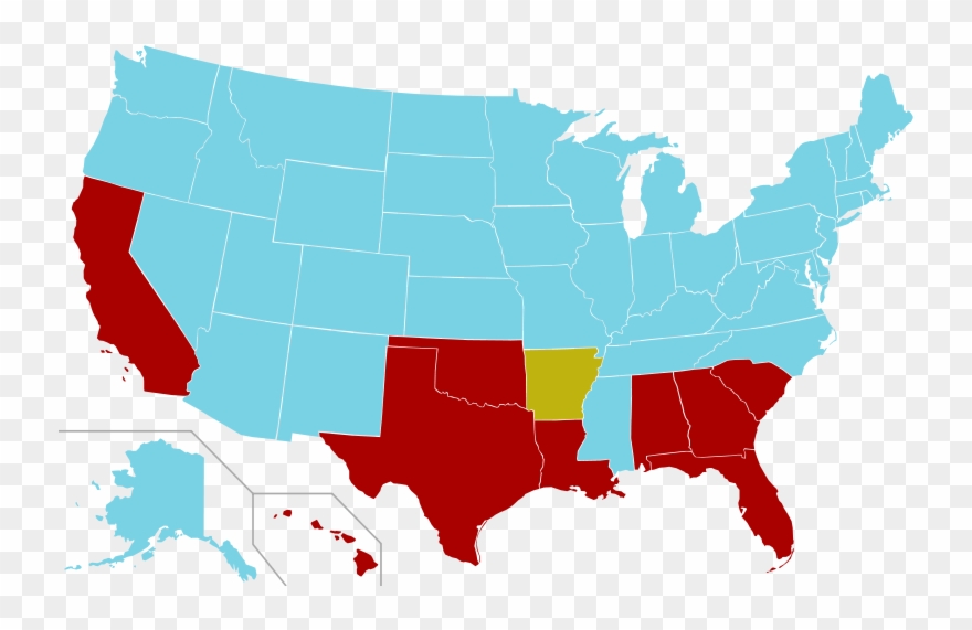 Map Of The Usa Clipart Svg - Png Download