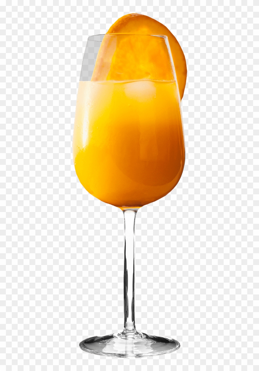 Orange Juice With Fruit Slice Clipart