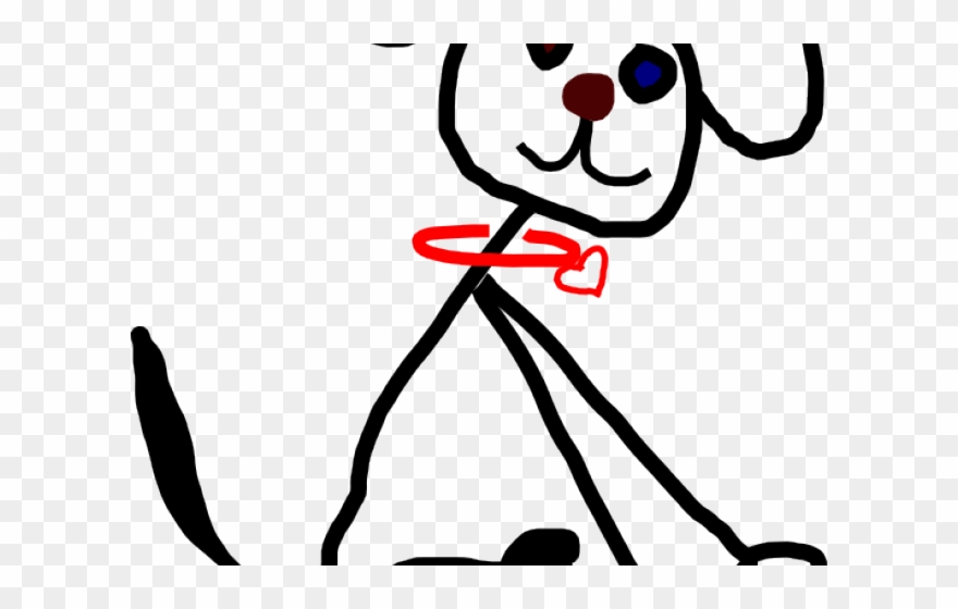 Dogs Clipart Stick Figure - Png Download
