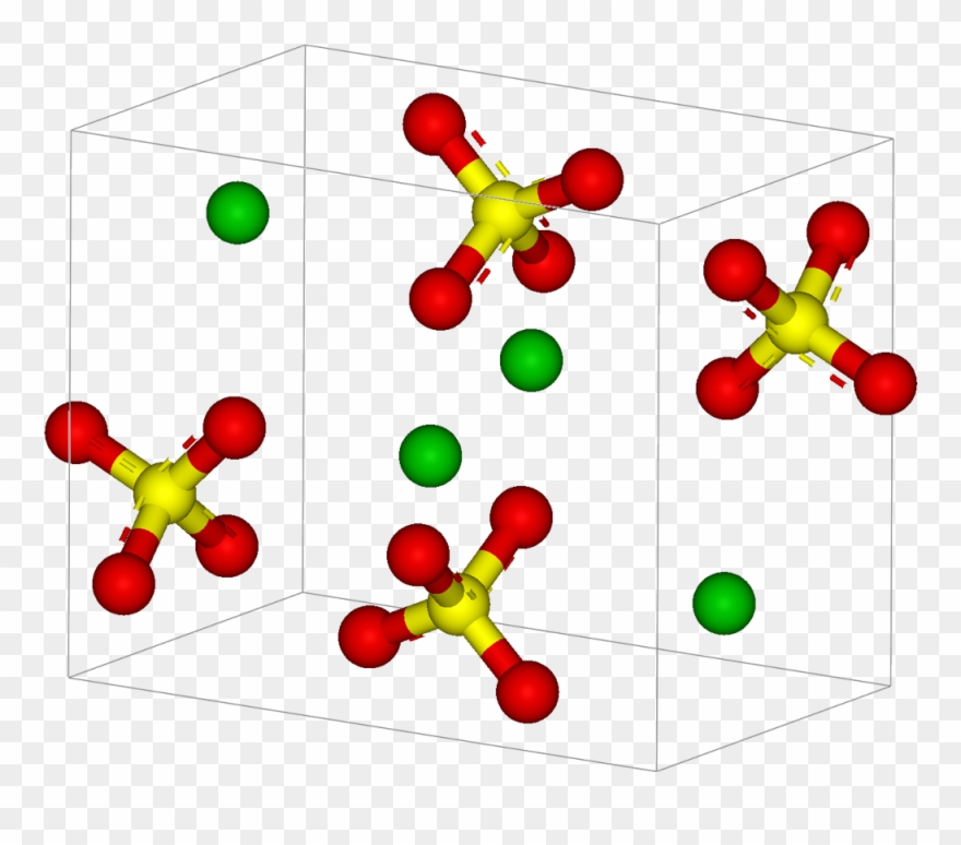 Barite Unit Cell 3d Balls Clipart