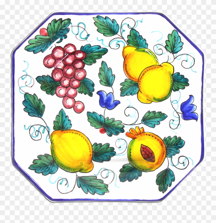 Square Pasta/soup Plate Frutta Piena Clipart