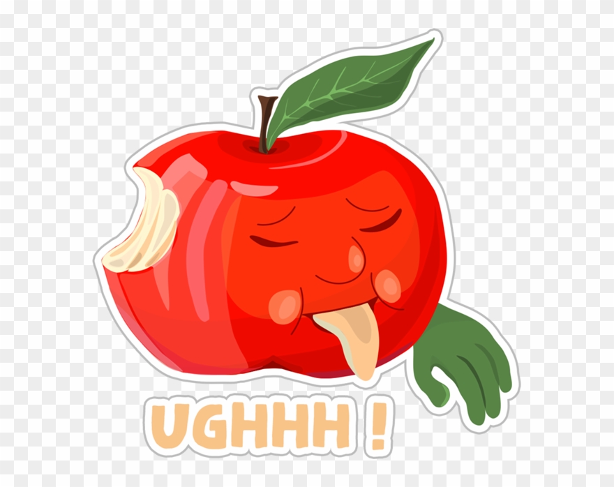 Funny Red Apple Stickers Messages Sticker-9 Clipart