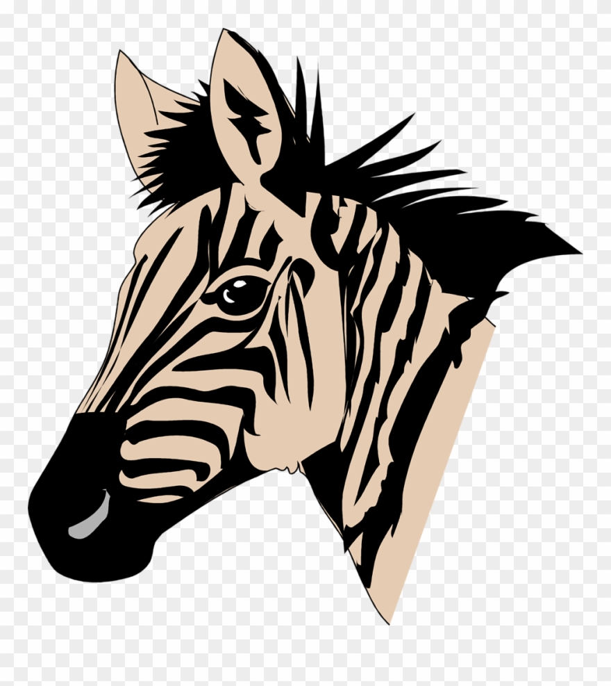 Zebras Free Stock Photo Illustration Of A Zebra Head Clipart