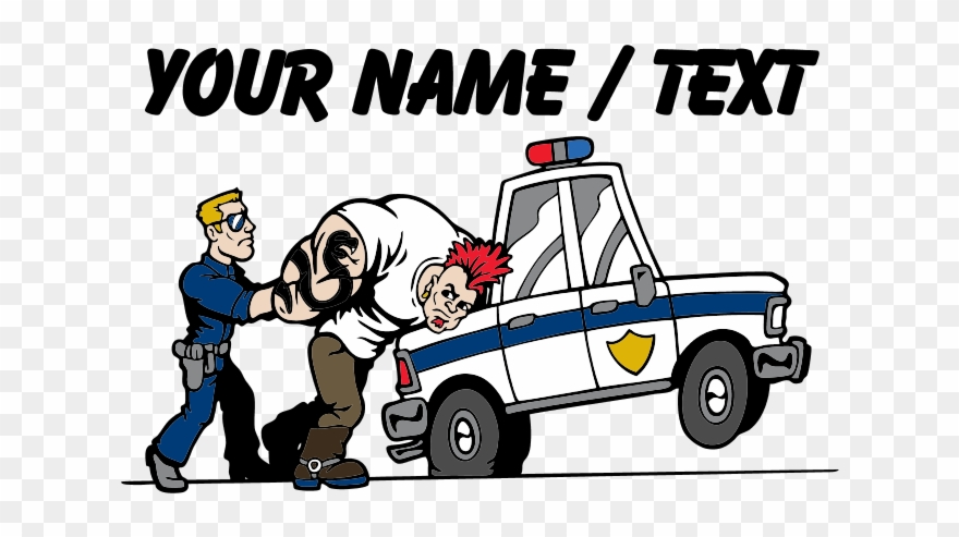 Police Arresting Criminal Cartoon Pillow Case Clipart