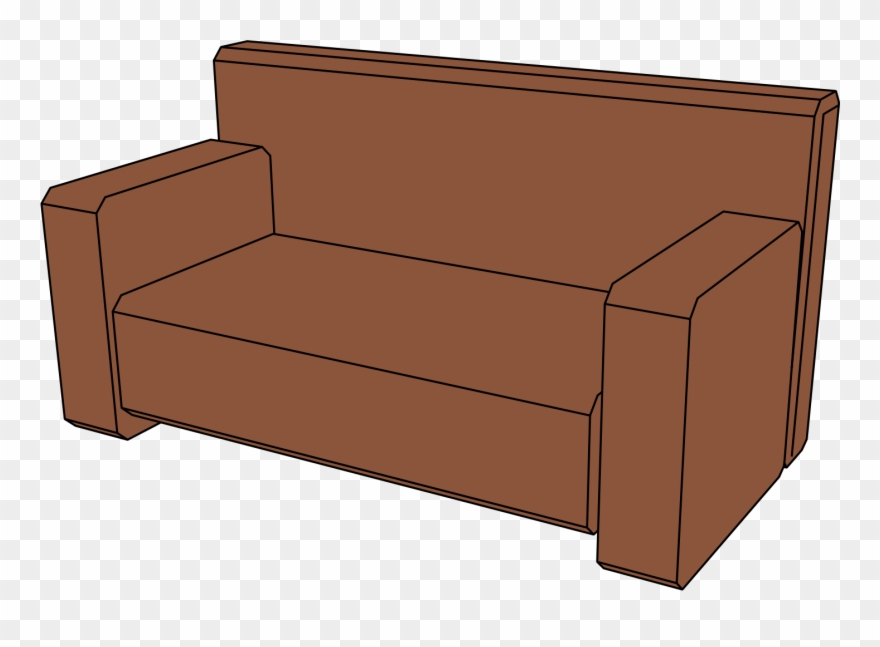 Couch Clipart Perspective - Png Download