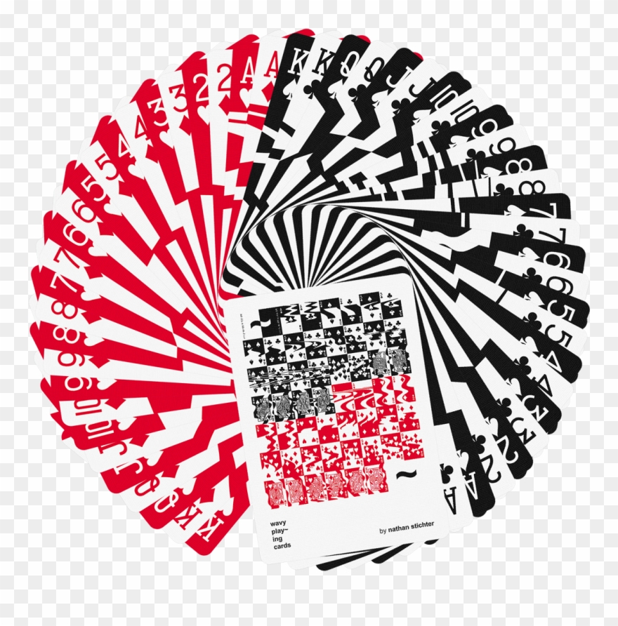 A Fan Of Wavy Playing Cards Clipart