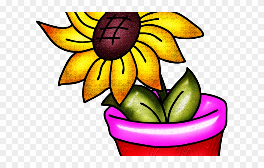 Free Clipart Sunflower - Png Download