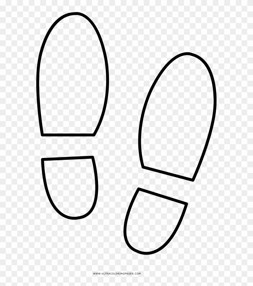 Footsteps Coloring Page Clipart