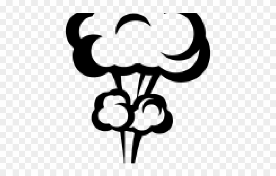 Drawn Explosion Mushroom Cloud Clipart