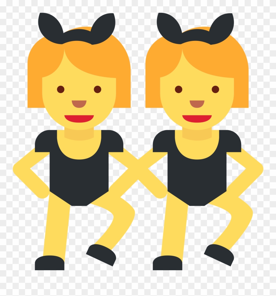 Woman With Bunny Ears Sticker By Twitterverified Account Clipart