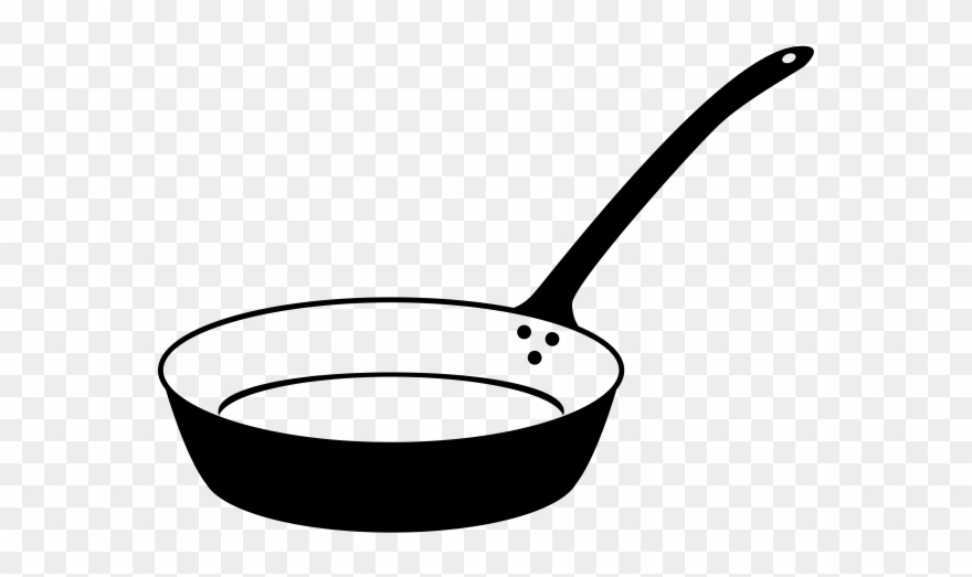 Frying Pan Rubber Stamp Clipart