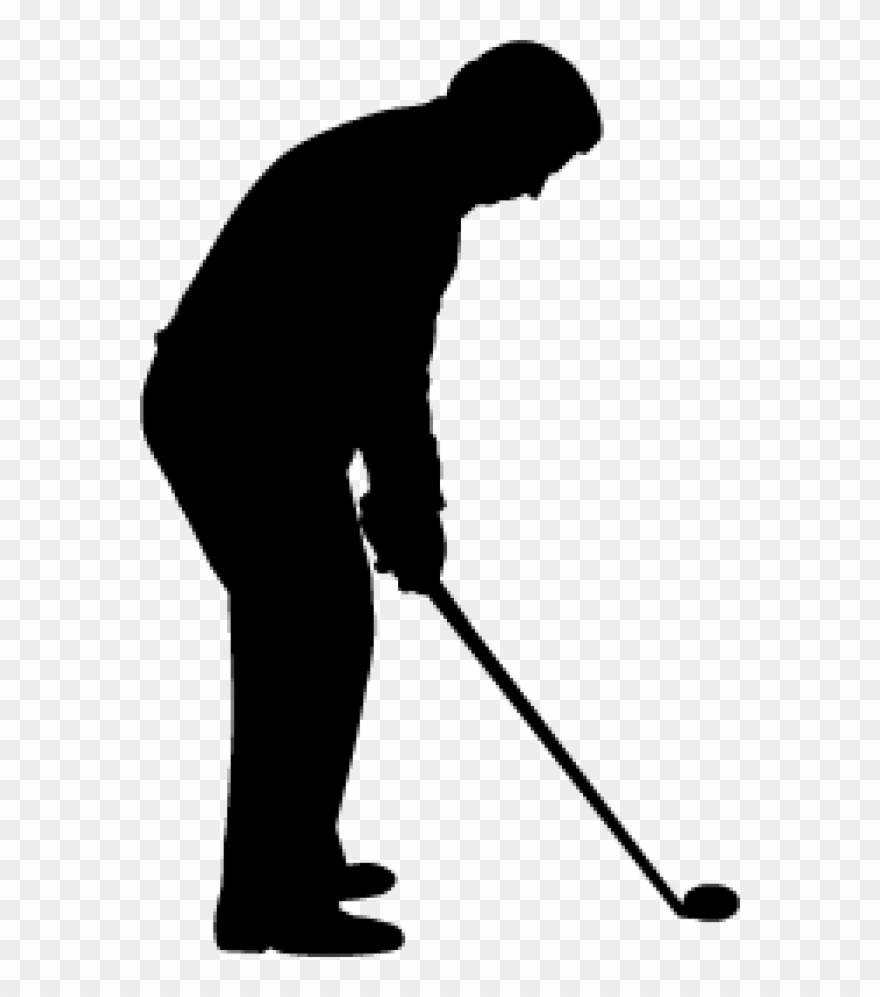 Golfer Silhouette Clip Art - Png Download