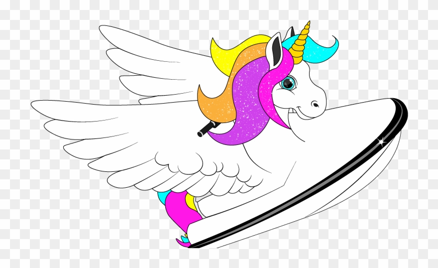 Unicorn The Magical Jet Ski Clipart