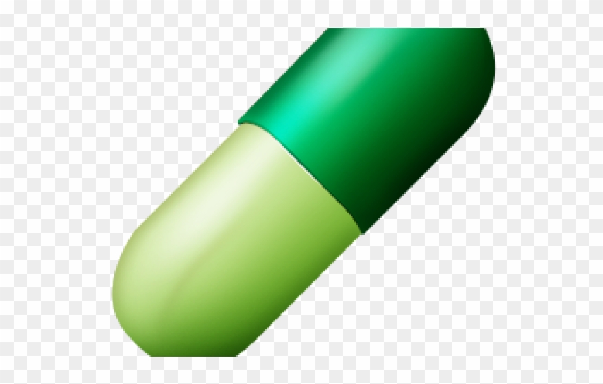 Pills Clipart Green Capsule - Png Download