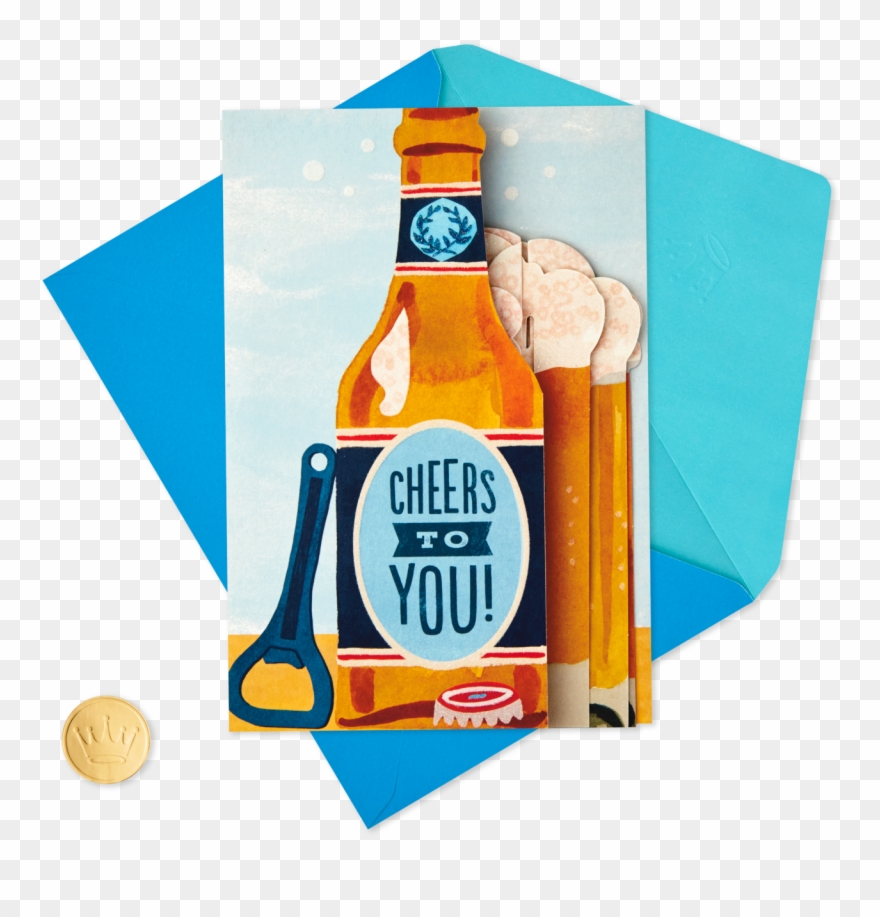 Cheers To You Beer Pop Up Birthday Card Clipart