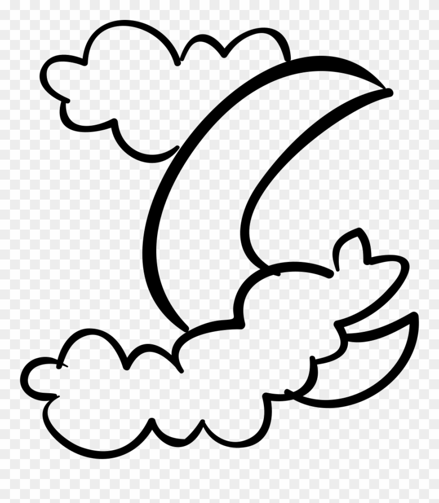 Halloween Cloudy Night Of Crescent Moon Comments Clipart