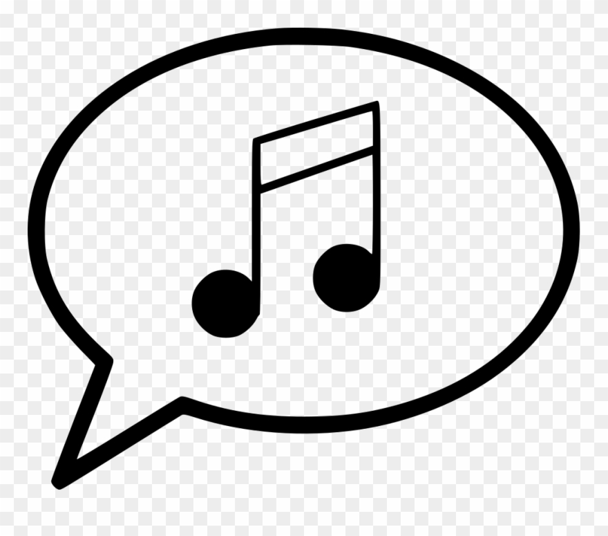 Bubble Message Musical Single Bar Note Comments Clipart