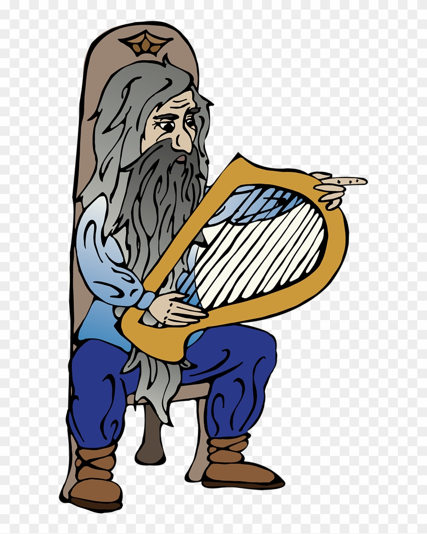 Thorin Dwarf Harp Clipart