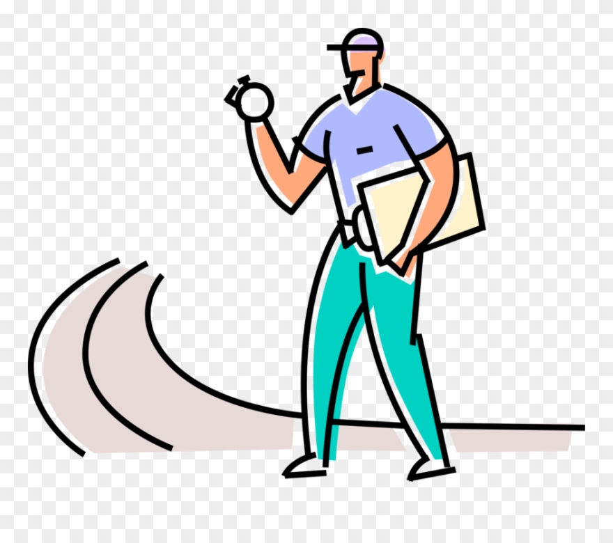 Vector Illustration Of Track And Field Athletic Sport Clipart