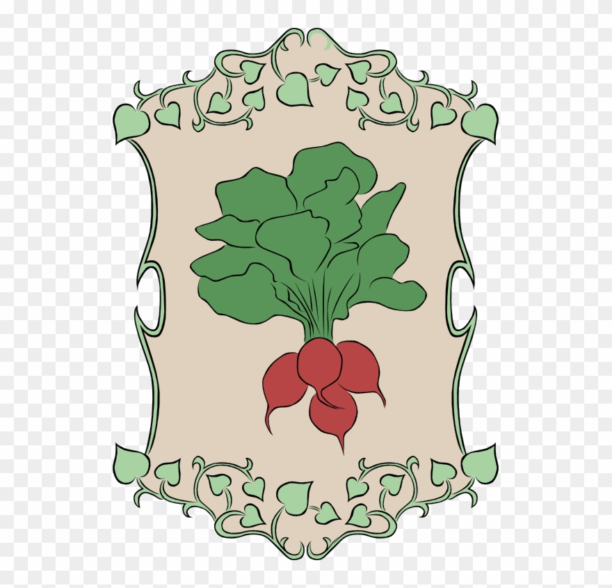 Gerald G Radishes In Border 555px Clipart