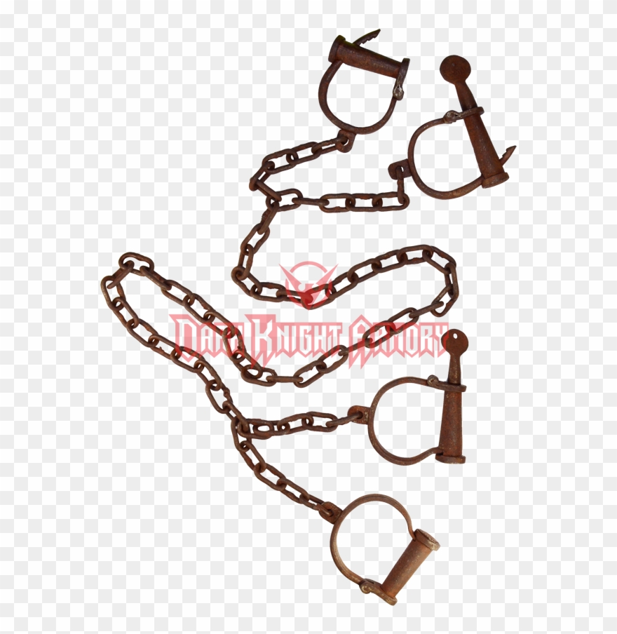 Adjustable Antique Alcatraz Leg And Hand Cuffs Clipart