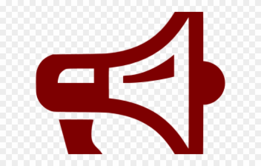 Maroon Clipart Megaphone - Png Download