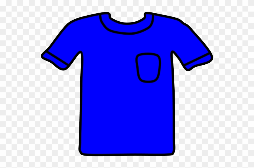T-shirt, Pocket, Blue, Clipart