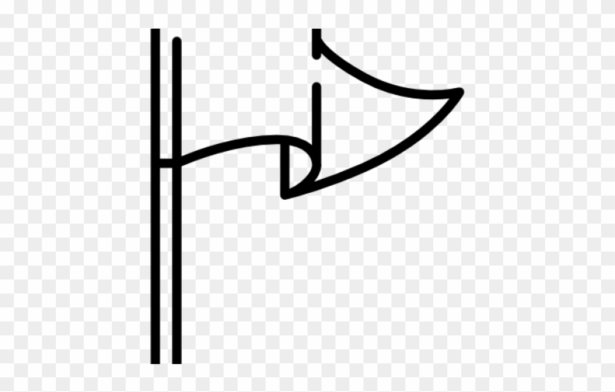 Golf Clipart Flag Pole - Png Download