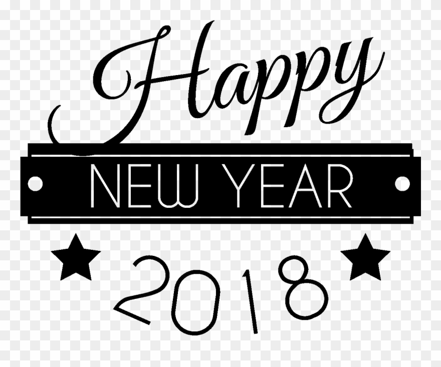 Sticker Happy New Year 2018 Ambiance Sticker Sand Clipart