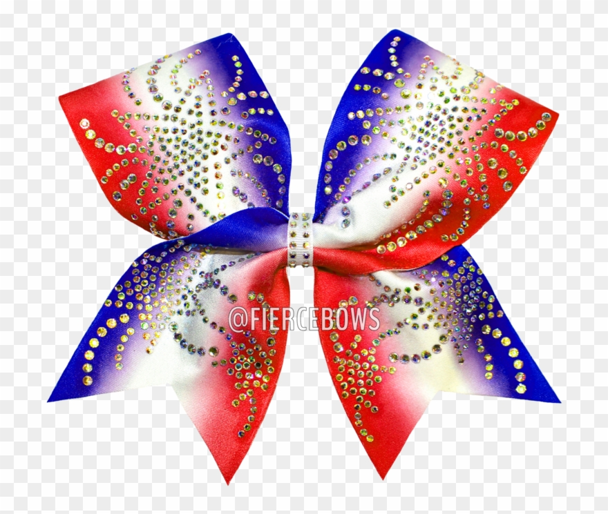 Ombre Stars Rhinestone Cheer Bow Clipart