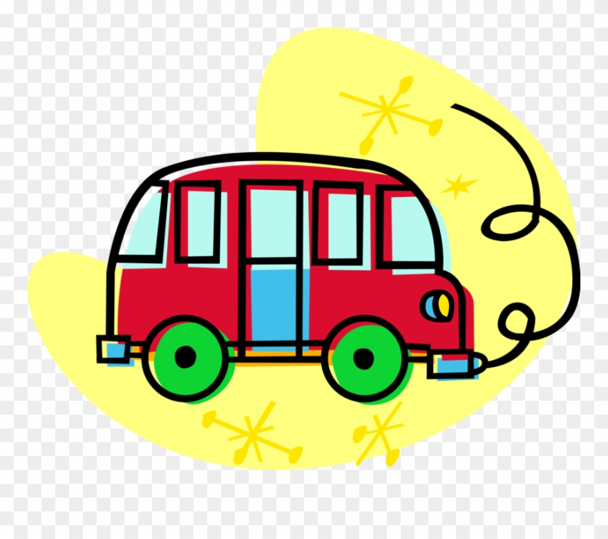 Vector Illustration Of Child's On Wheels Public Transportation Clipart