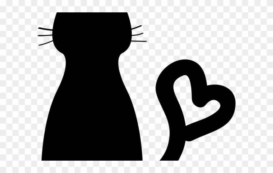 Feline Clipart Cat Silhouette - Png Download