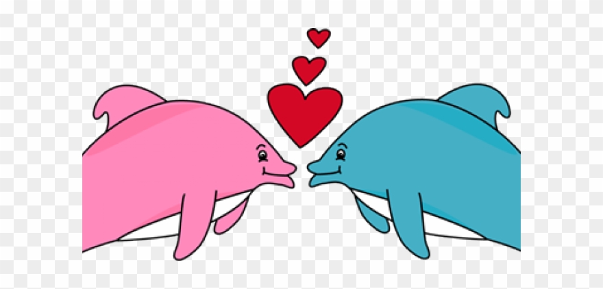 Dolphines Clipart Cute Anime - Png Download