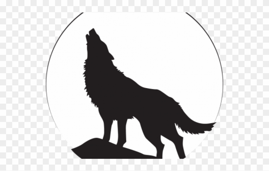 Moon Clipart Wolf - Png Download