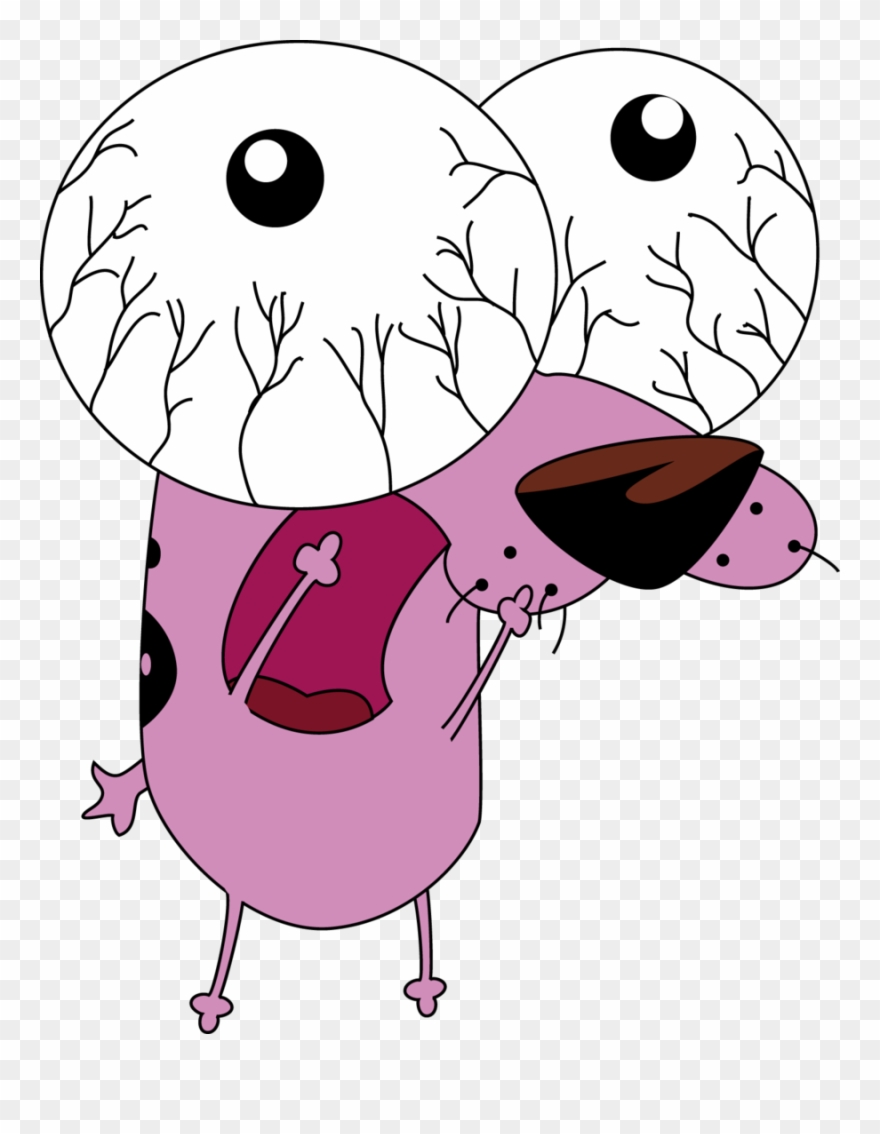 Scared Cartoon Eyes - Courage The Cowardly Dog Eyes Clipart