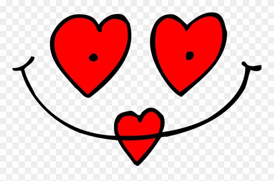 Clip Art Valentine Heart Svg - Heart Eyes Cartoon Png Transparent Png