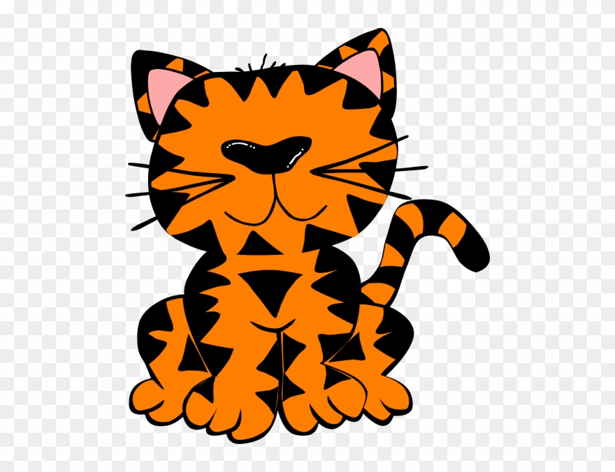 Baby Tiger With No Eyes Clip Art At Vector Clip Art - Baby Tiger Tank Tops - Png Download