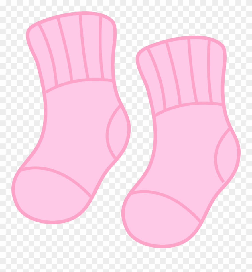 Shop Best Sellers 8a68a 6cd77 Baby Girl Clipart Shower - Baby Socks Clip Art - Png Download